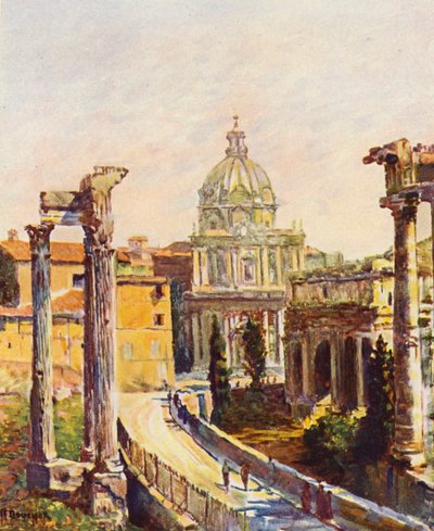 Rome: The Forum seen from the Capitol by Joseph Felix Bouchor