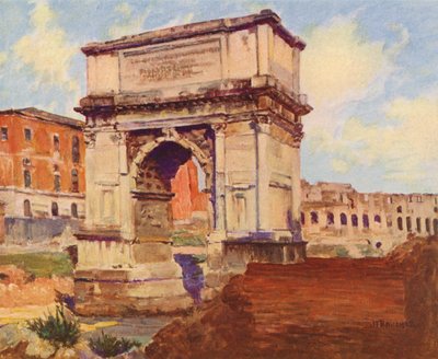 Rome: The Forum, The Arch of Titus, The Colosseum by Joseph Felix Bouchor