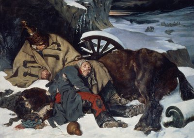 Scene from the Retreat from Russia by Joseph Fernand Boissard de Boisdenier
