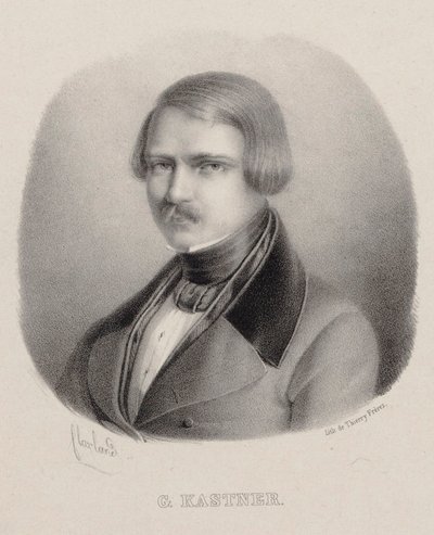 Portrait of the Composer Jean-Georges Kastner by Joseph Frédéric Flaxland