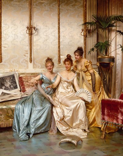 Three Beautiful Connoisseurs by Joseph Frederick Charles Soulacroix