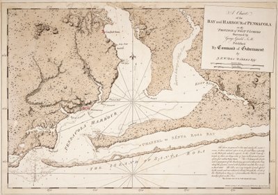 A chart of the bay and harbour of Pensacola in the province of West Florida by Joseph Frederick Wallet DesBarres