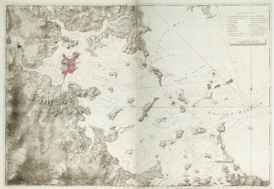 A chart of the harbour of Boston by Joseph Frederick Wallet DesBarres