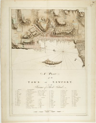 A plan of the town of Newport in the province of Rhode Island by Joseph Frederick Wallet DesBarres