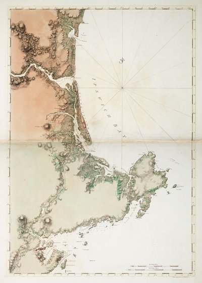 Chart of Ipswich Bay and Cape Ann, Atlantic coast of North America by Joseph Frederick Wallet DesBarres