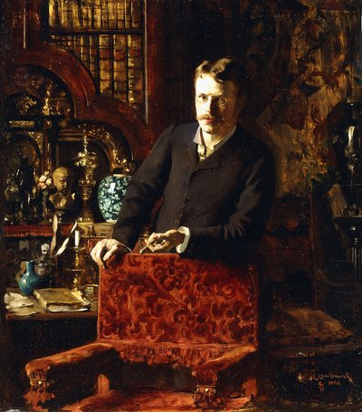 A Gentleman in an Interior by Joseph Gabriel Aubrun