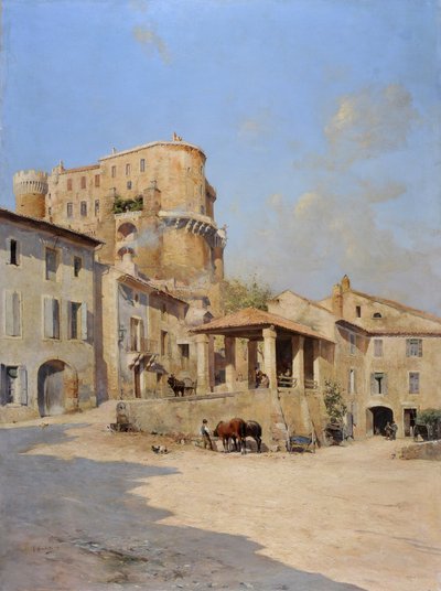 Le Chateau des Isnard a Suze la Rousse by Joseph Garibaldi