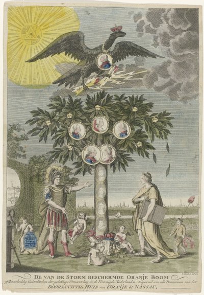 Allegory on the Restoration of Stadtholder William V (copy), 1787 by Joseph Gleich
