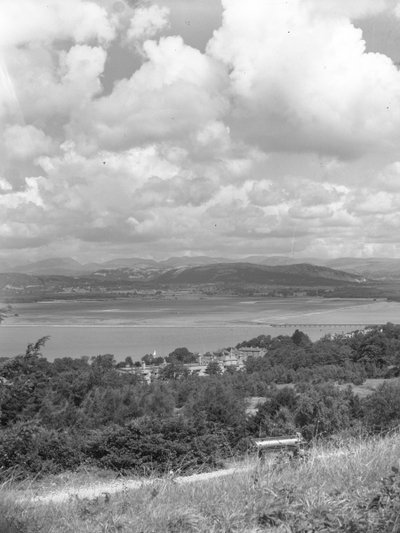 Looking down on Kent Estuary with viaduct visible by Joseph Hardman