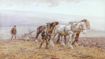Ploughing the Downs by Joseph Harold Swanwick