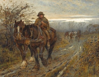 Weary Beasts Returning frae the Plough, 1894 by Joseph Harold Swanwick