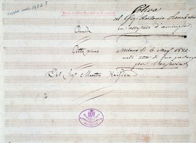 First page of musical score of minuet in Armida by J Haydn by Joseph Haydn