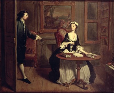 Mr. B. Finds Pamela Writing, Illustration from Richardson