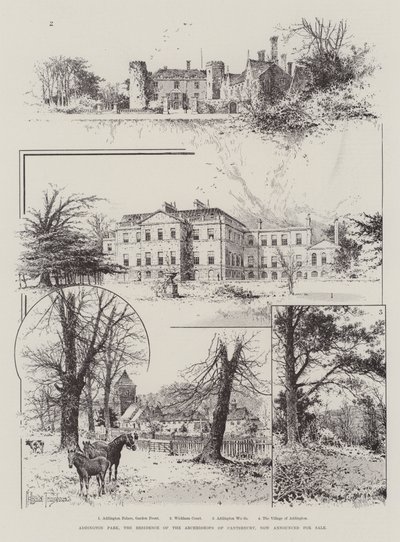 Addington Park, the Residence of the Archbishops of Canterbury, now announced for Sale by Joseph Holland Tringham