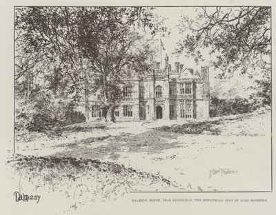 Dalmeny House, near Edinburgh, the Midlothian Seat of Lord Rosebery by Joseph Holland Tringham