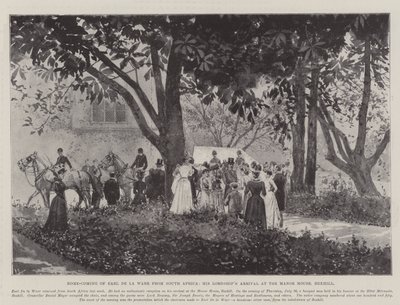 Home-Coming of Earl de la Warr from South Africa, His Lordship