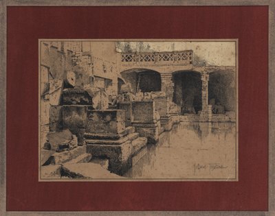 Roman Bath at Bath by Joseph Holland Tringham