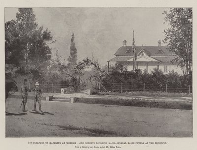 The Defender of Mafeking at Pretoria, Lord Roberts Receiving Major-General Baden-Powell at the Residency by Joseph Holland Tringham
