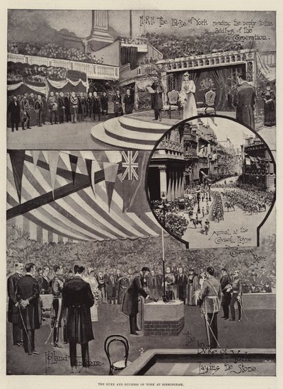 The Duke and Duchess of York at Birmingham by Joseph Holland Tringham