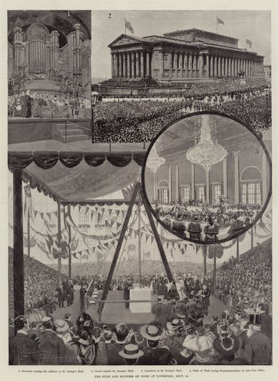 The Duke and Duchess of York at Liverpool, 10 September by Joseph Holland Tringham