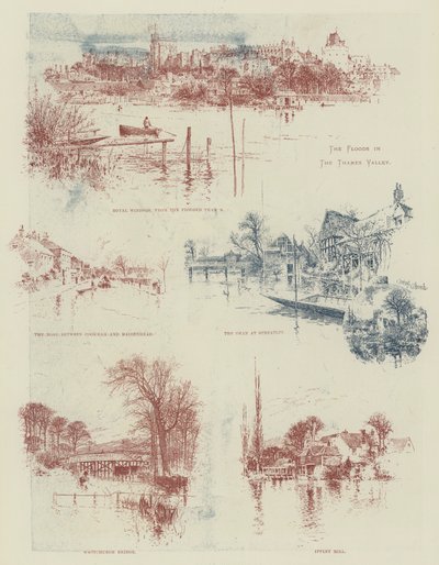 The Floods in the Thames Valley by Joseph Holland Tringham