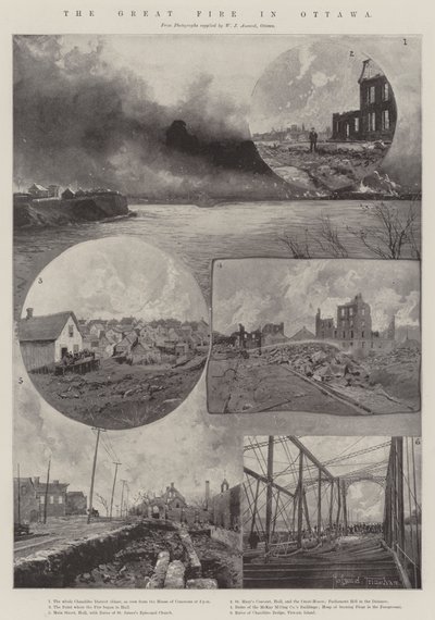 The Great Fire in Ottawa by Joseph Holland Tringham