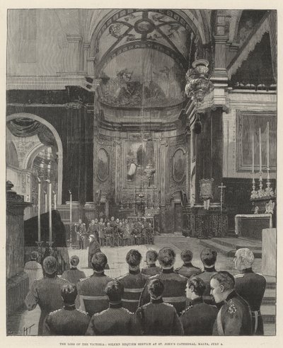 The Loss of the Victoria, Solemn Requiem Service at St John