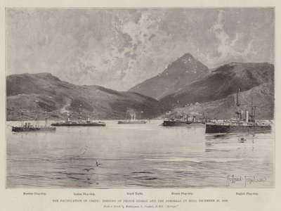 The Pacification of Crete, Meeting of Prince George and the Admirals at Milo by Joseph Holland Tringham