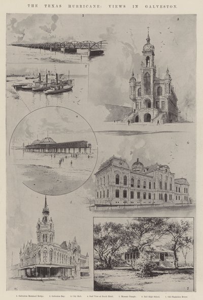 The Texas Hurricane, Views in Galveston by Joseph Holland Tringham