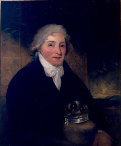Venanzio Rauzzini with his dog, Turk by Joseph Hutchison