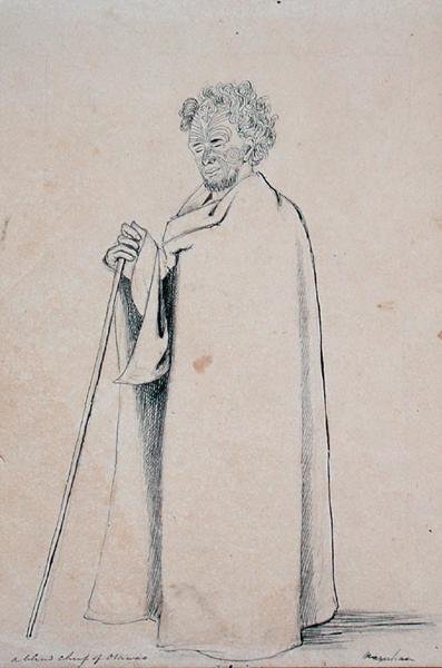 A Blind Chief of Otawao, c.1844 by Joseph Jenner Merrett