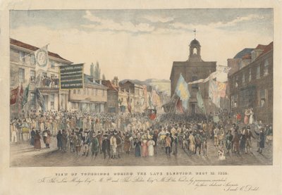 View of Tonbridge During the Late Election, December 18, 1832 by Joseph Josiah Dodd