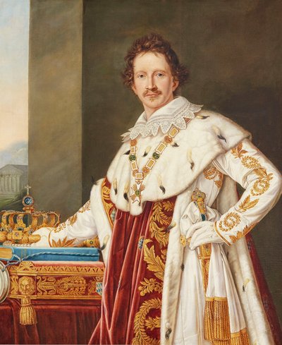 Portrait of Ludwig I of Bavaria in Anointment Robe by Joseph Carl Stieler