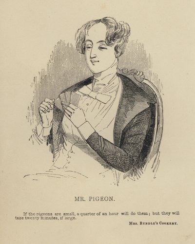 Kenny Meadows: Mr Pigeon by Joseph Kenny (after) Meadows
