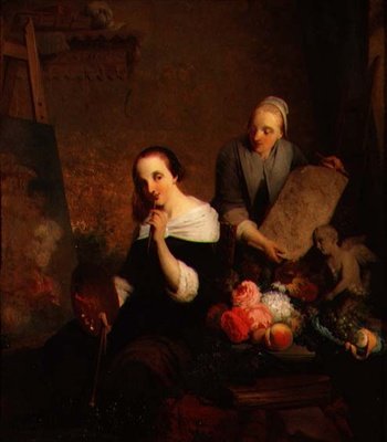 An Artist at Work in Her Studio by Joseph Kremer