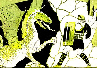 Siegfried Fighting the Dragon by Joseph Kuhn Regnier