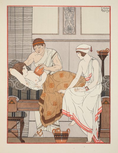 Applying a suction to the breast, illustration from 