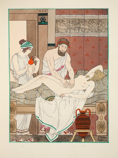 Medical massage, illustration from 