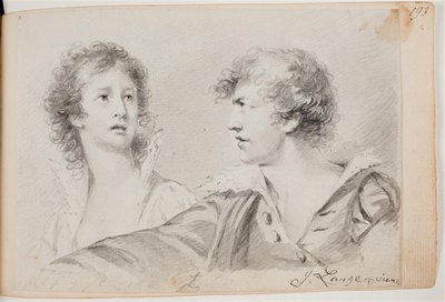 Portrait of a Woman and a Man (Ophelia and Self-Portrait as Hamlet?) by Joseph Lange