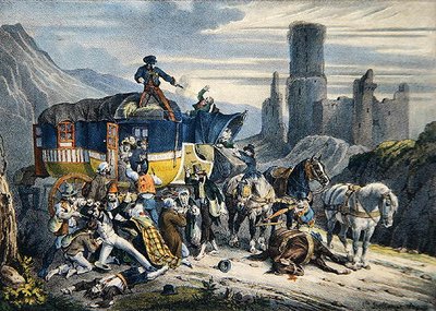 Your Money or Your Life by Joseph Louis Hippolyte (after) Bellange