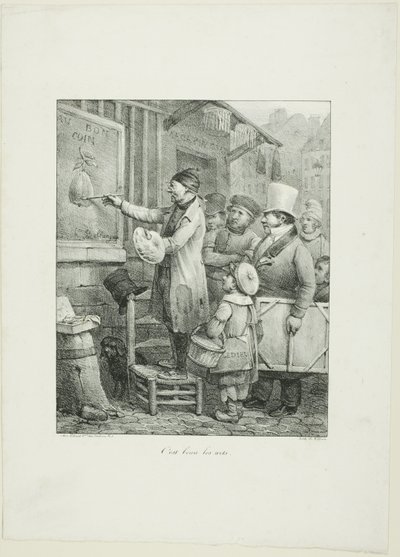 How Beautiful are the Arts, from Croquis Lithographiques...1823 by Joseph Louis Hippolyte Bellange