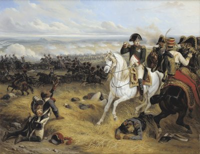 Napoleon in the Battle of Wagram (5-6 July 1809) by Joseph Louis Hippolyte Bellange