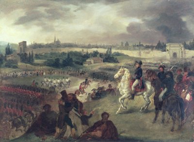 The Entry of Napoleon Bonaparte into Milan in 1796 by Joseph Louis Hippolyte Bellange