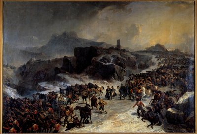 The Crossing of the Sierra Guadarrama in Spain in December 1808 by Napoleon I by Joseph Louis Hippolyte Bellange