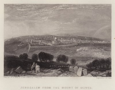 Jerusalem from the Mount of Olives by Joseph Mallord William (after) Turner
