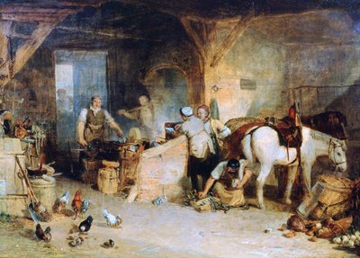 A Country Blacksmith Disputing upon the Price of Iron, c1807 by Joseph Mallord William Turner