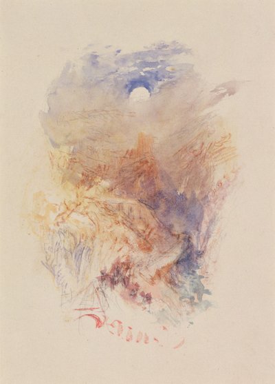 A Mountain Pass in Moonlight, c.1845 by Joseph Mallord William Turner