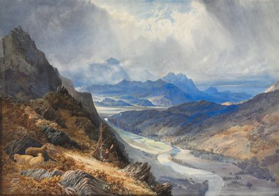 A View from Moel Cynwich: Looking Over the Vale of Afon Mawddach and Toward Cader Idris, c. 1850 by Joseph Mallord William Turner