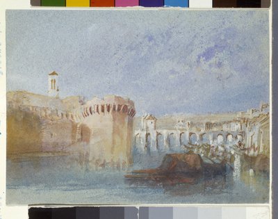Angers: The Walls of Doutre with the Tower of the Church of La Trinité by Joseph Mallord William Turner