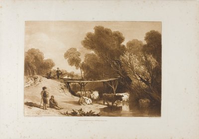 Bridge and Cows, plate 2 from Liber Studiorum by Joseph Mallord William Turner